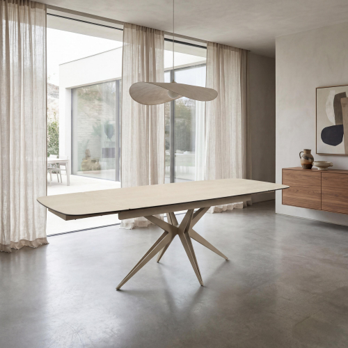 Naples 2.4m Extending Natural Travertine Dining Table