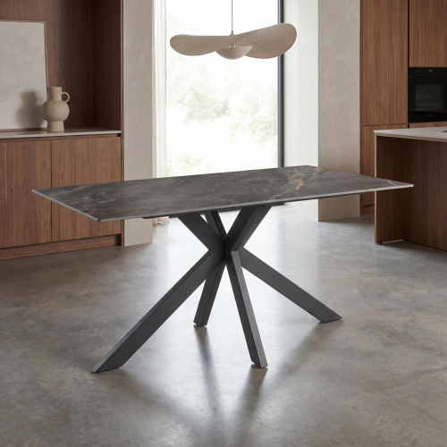 Tokyo Medium 1.6m Ceramic Grey Dining Table