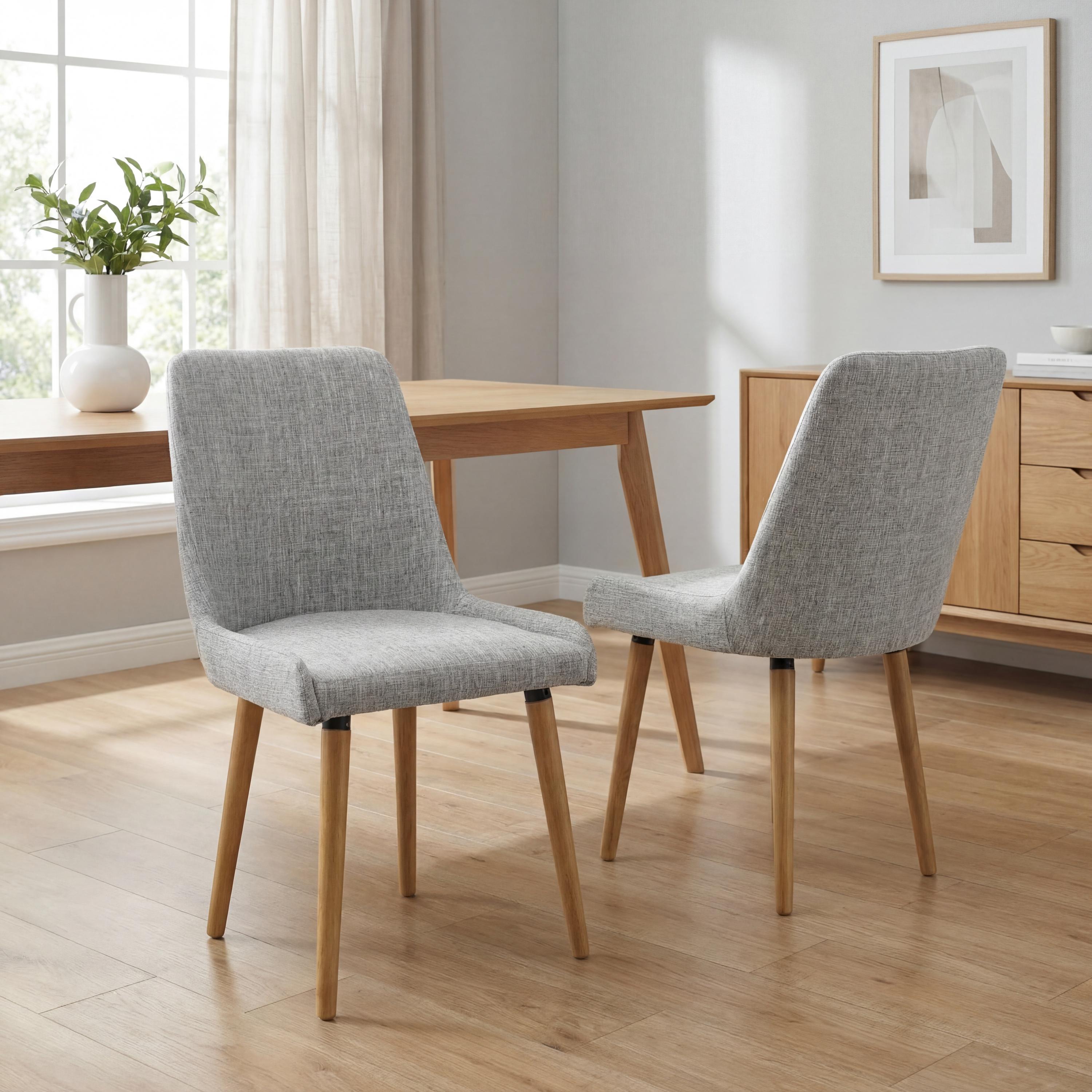 Capri Flax Effect Grey Weave Dining Chair