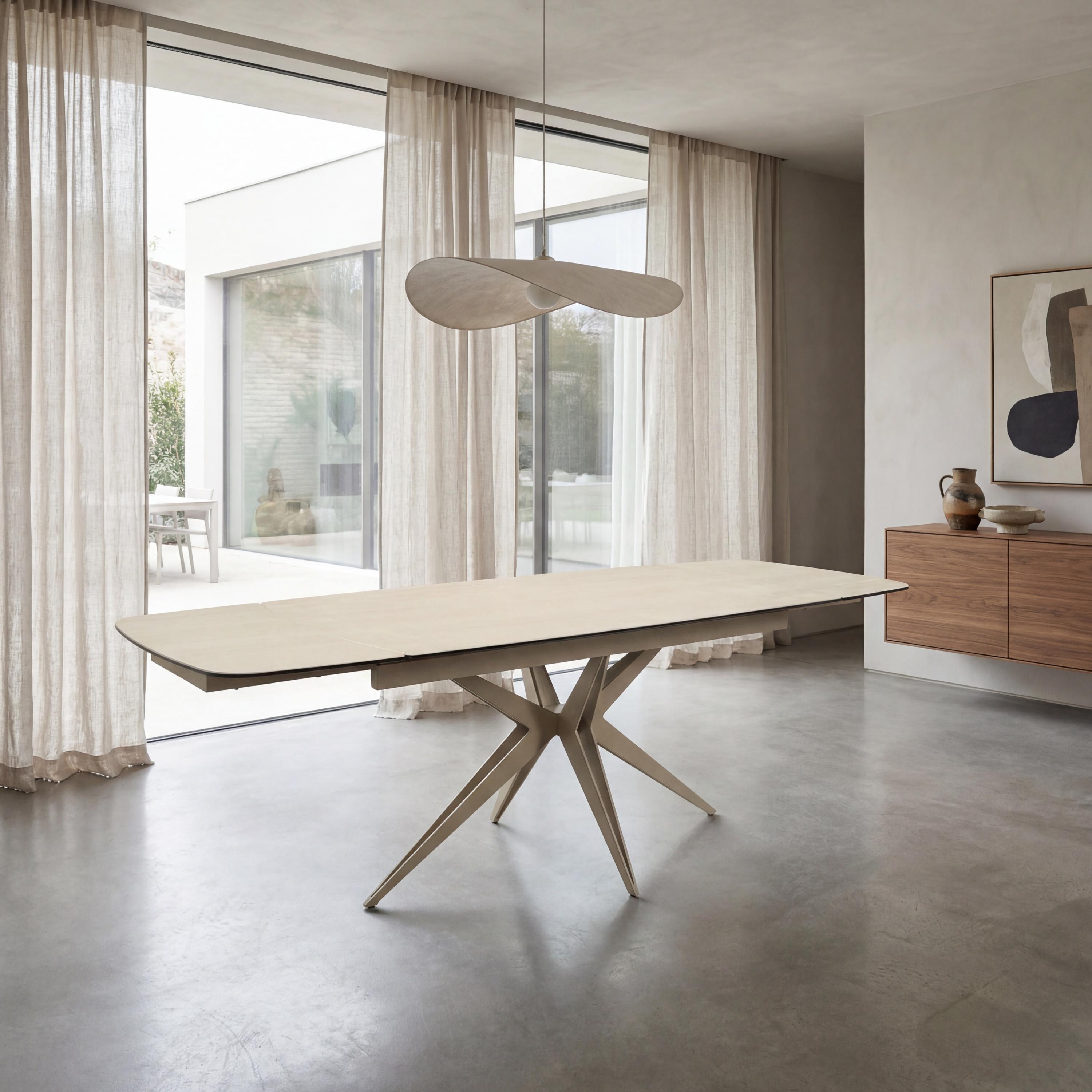Naples 2.4m Extending Natural Travertine Dining Table