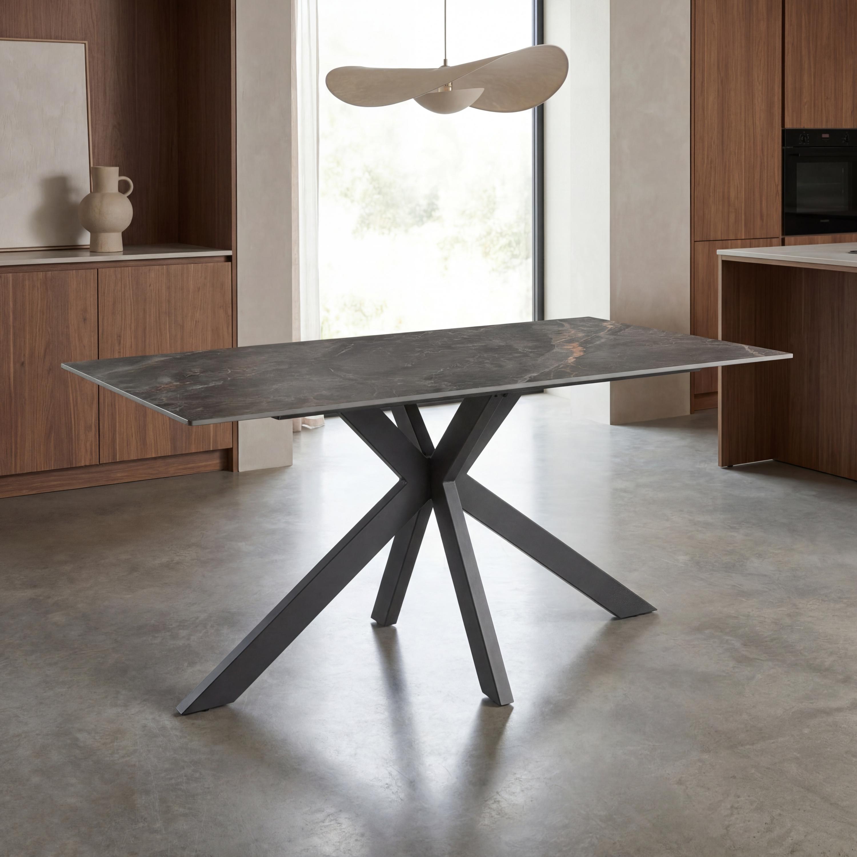 Tokyo Medium 1.6m Ceramic Grey Dining Table