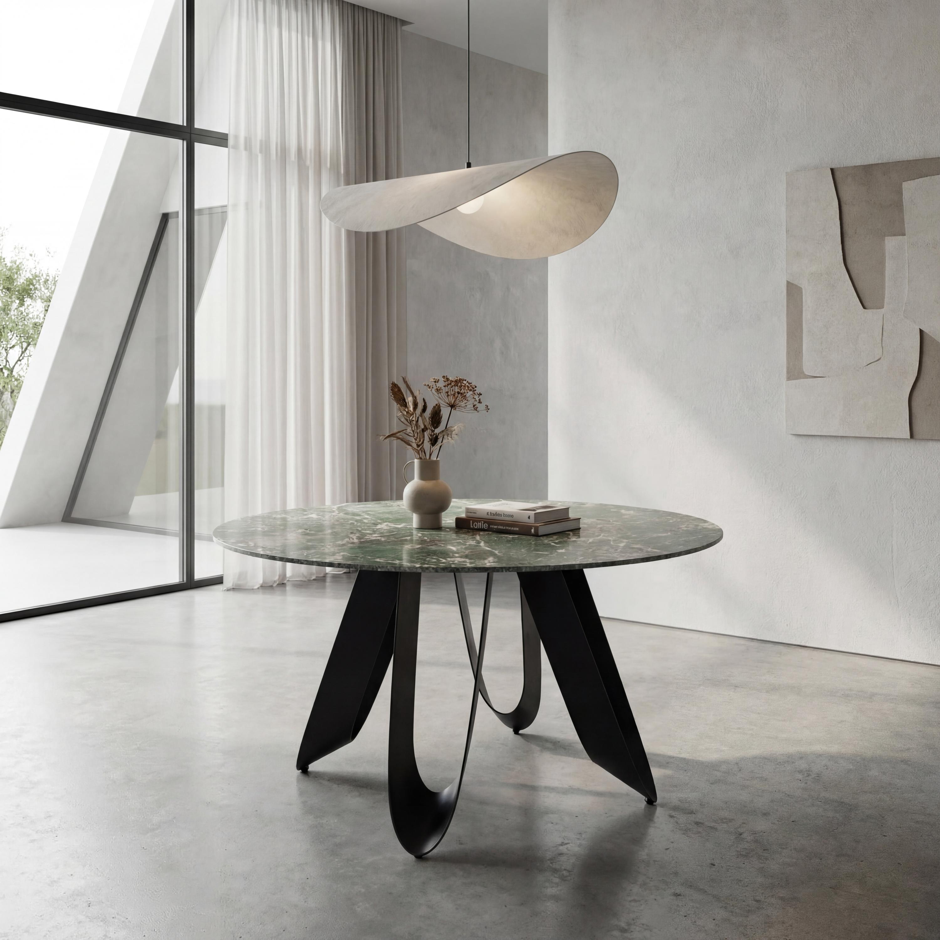 Osaka Round Green Dining Table