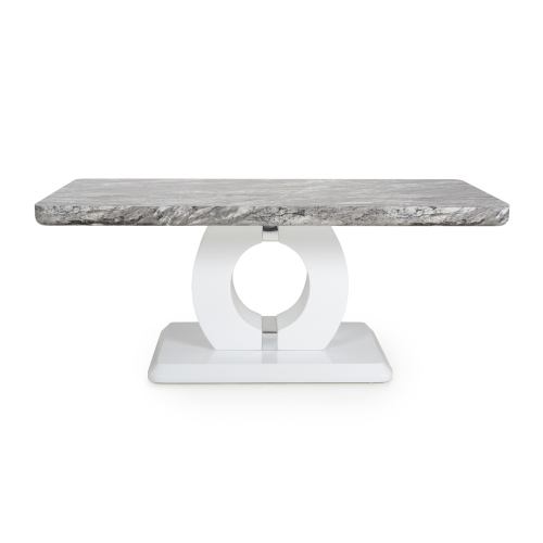Neptune Marble Effect Top High Gloss Grey/White Coffee Table