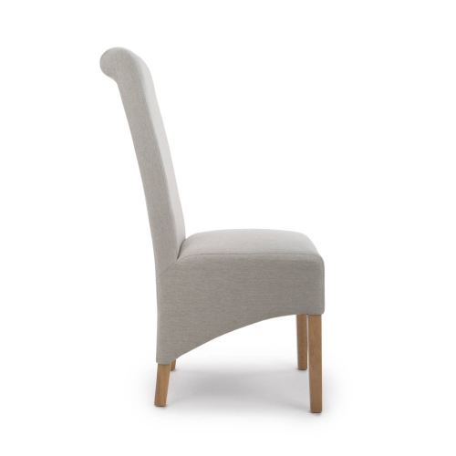 Krista Roll Back Herringbone Plain Cappuccino Dining Chair
