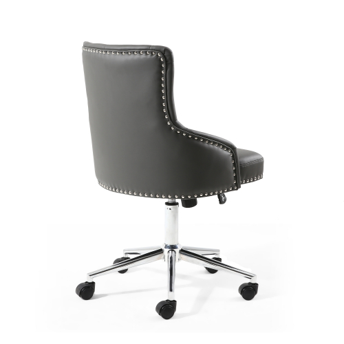 Rocco Leather Effect Graphite Grey Office Chair