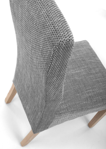 Baxter Wave Back Tweed Grey Dining Chair