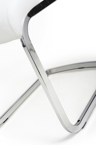 Callisto Leather Effect White Dining Chair