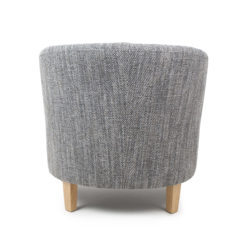 Tub Tweed Grey Chair & Stool Set