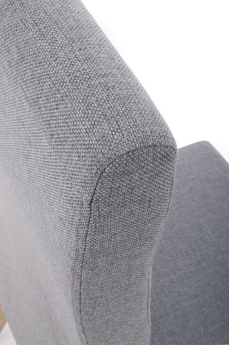 Baxter Wave Back Linen Effect Steel Grey Dining Chair