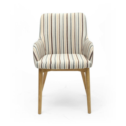 Sidcup Chenille Stripe Duck Egg Dining Chair
