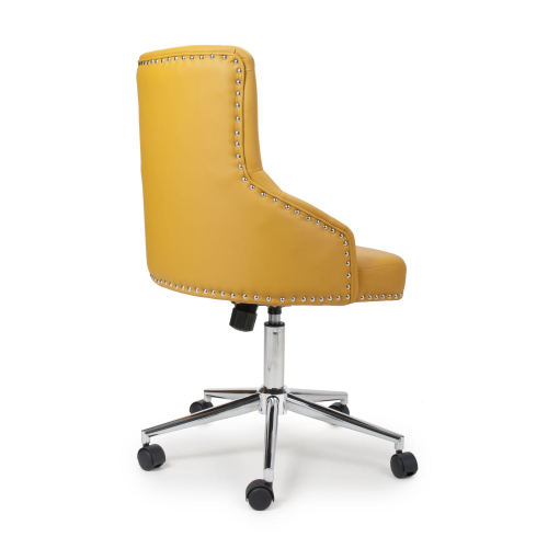 Rocco Leather Effect Yellow Office Chair