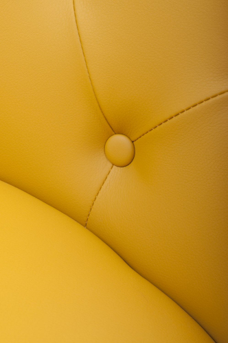 Rocco Leather Effect Yellow Office Chair