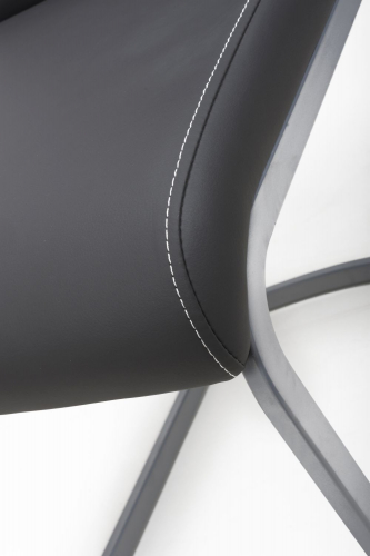 Callisto Leather Effect Black Dining Chair