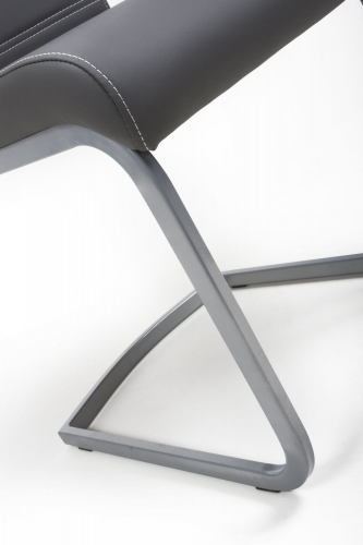 Callisto Leather Effect Grey Dining Chair