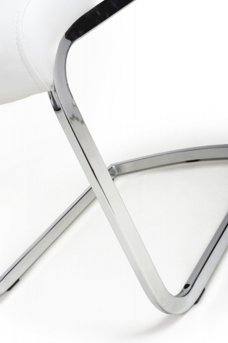 Callisto Leather Effect White Dining Chair