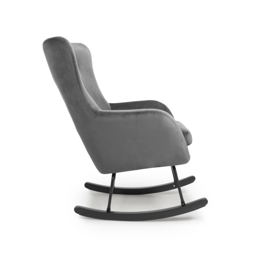 Alpine Brushed Velvet Grey Rocking Chair