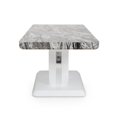 Neptune Marble Effect Top High Gloss Grey/White Coffee Table