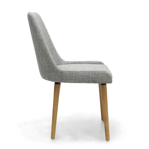Capri Flax Effect Grey Weave Dining Chair
