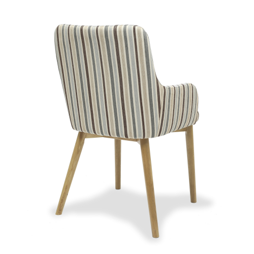 Sidcup Chenille Stripe Duck Egg Dining Chair