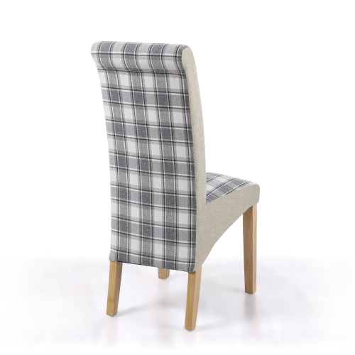 Kenna Herringbone Check/Plain Side Dining Chair