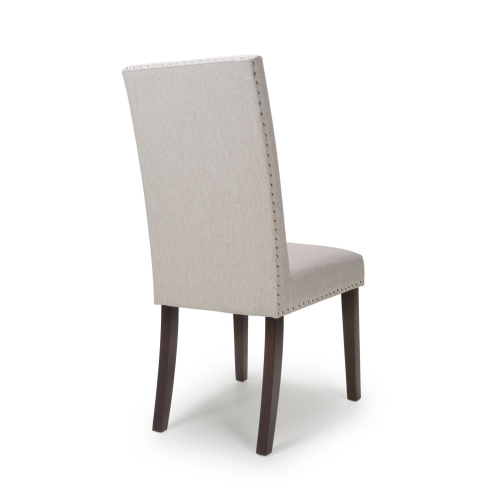 Ridley Herringbone Plain Cappuccino Dining Chair in Walnut Legs