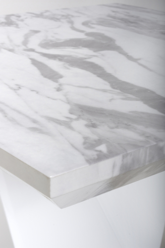 Saturn Marble Effect Grey/White Lamp Table