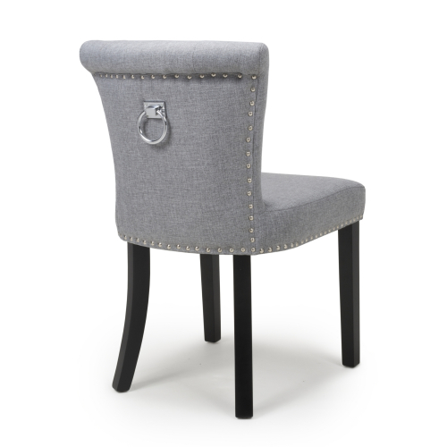 Sandringham Linen Effect Silver Grey Accent Chair