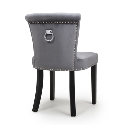Sandringham Brushed Velvet Grey Accent Chair