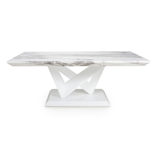 Saturn Marble Effect Grey/White Coffee Table