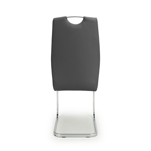 Toledo Leather Effect Grey Dining Chair