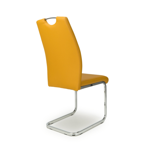 Toledo Leather Effect Yellow Dining Chair