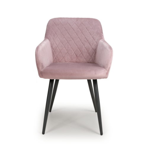 Marina Brushed Velvet Dusky Pink Dining Chair