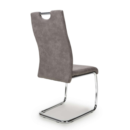 Talia Suede Effect Light Grey Dining Chair