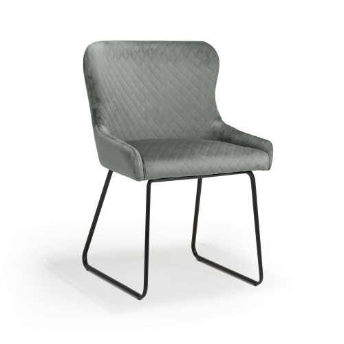 Galway Brushed Velvet Grey Dining Chair