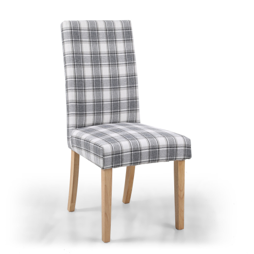 Ridley Herringbone Check Cappuccino Dining Chair