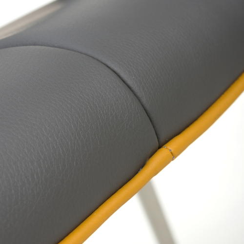 Mako Leather Effect 1.2m Graphite Grey Bench
