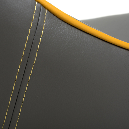 Mako Leather Effect 1.2m Graphite Grey Bench