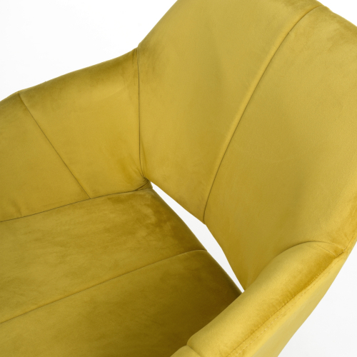 Nero Brushed Velvet Lime Gold Dining Chair