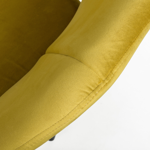 Nero Brushed Velvet Lime Gold Dining Chair