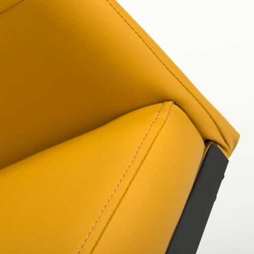 Cordoba Leather Effect Yellow Dining Chair