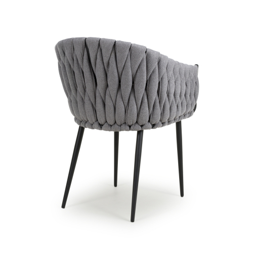 Pandora Braided Grey Dining Chair