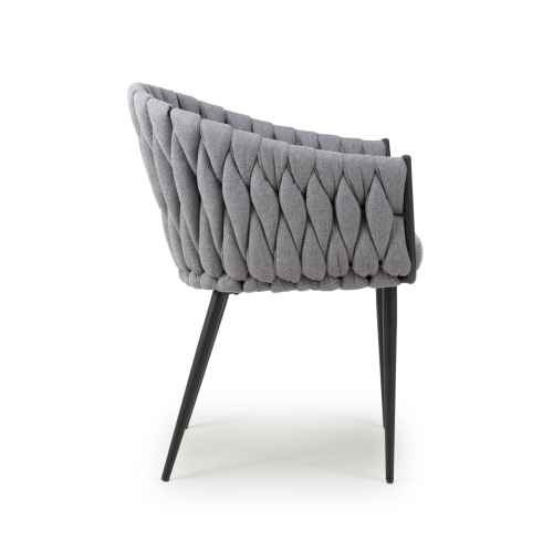 Pandora Braided Grey Dining Chair