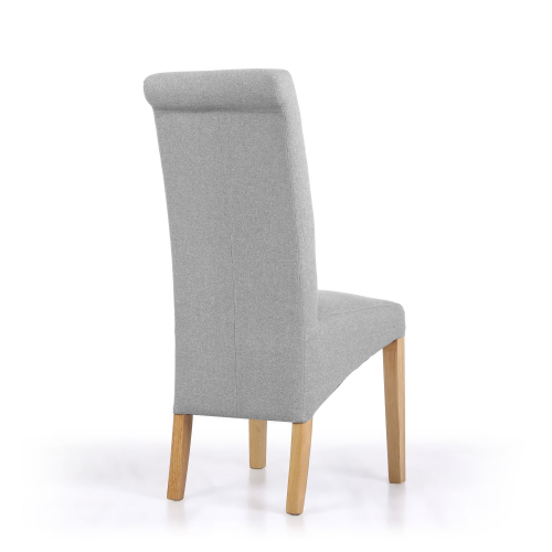 Kenna Linen Effect Light Grey Dining Chair