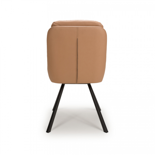 Arnhem Swivel Leather Effect Tan Dining Chair