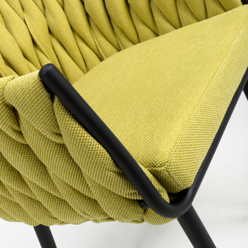 Pandora Braided Yellow Dining Chair