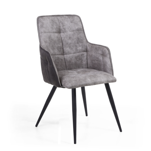 Orion Suede Effect Light Grey Dining Chair