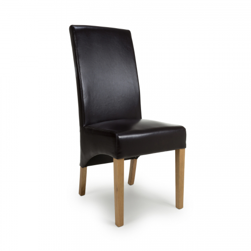 Kenton Bonded Leather Brown Dining Chair