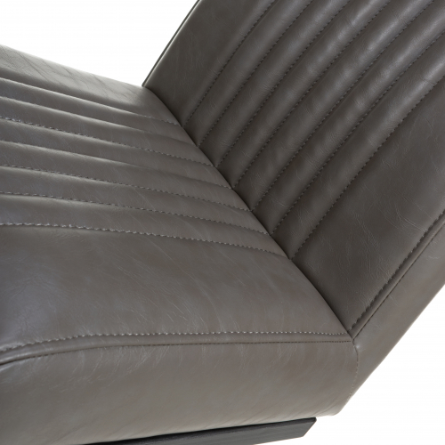 Archer Cantilever Leather Effect Grey Bar Chair