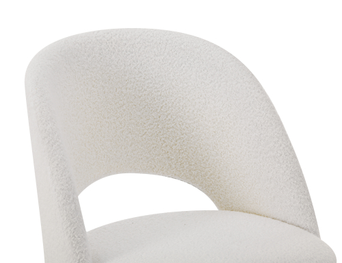 Atlanta Boucle White Dining Chair