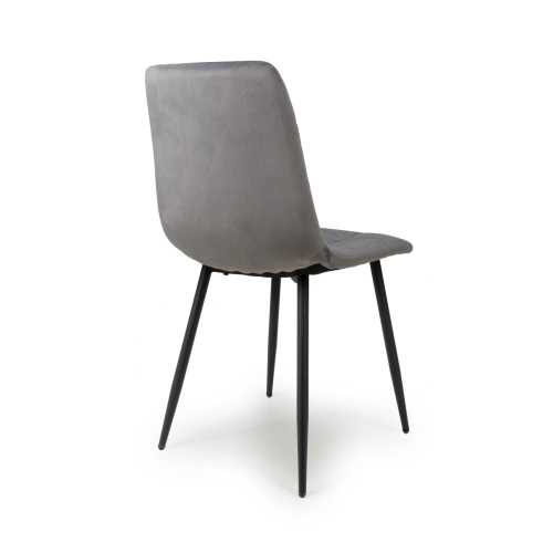 Lisbon Brushed Velvet Grey Dining Chair
